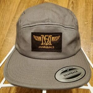 Maroon 5 Hat Snapback‎ Gray 5 panel Running Cap Yupoong Classic Rock Band Music